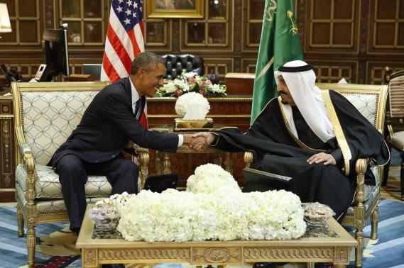 Discussion of Iran energy in a representative visit between Obama  and Saudi King